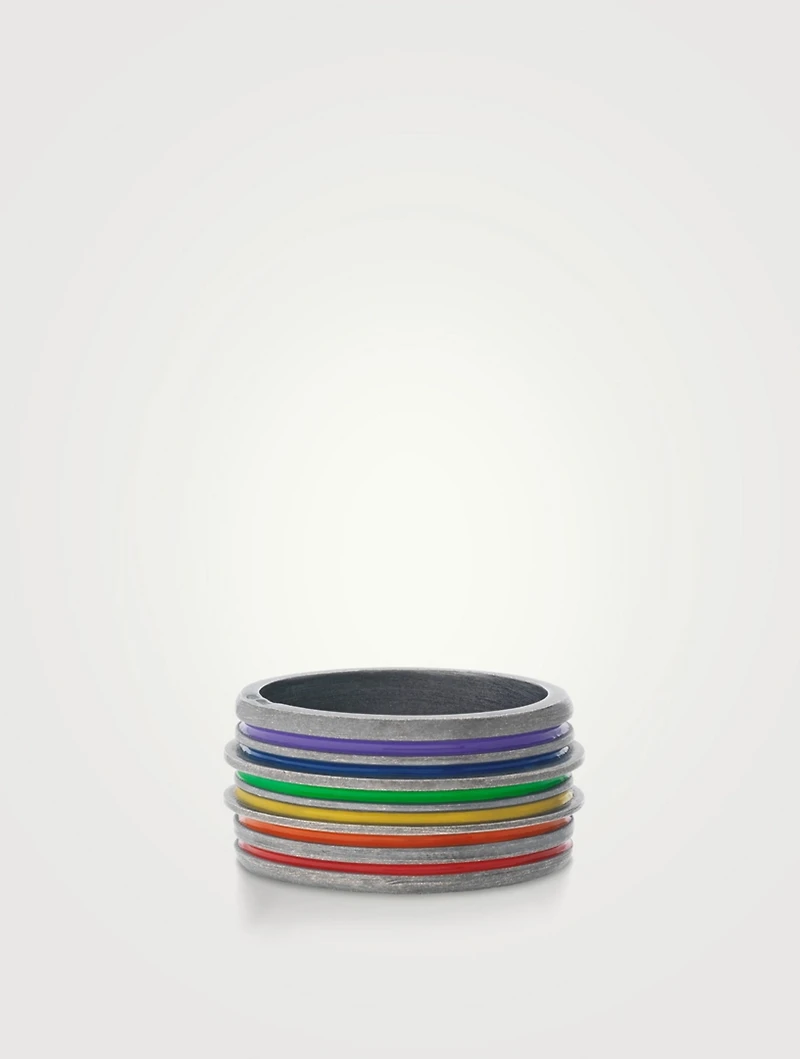 Acies Special Edition Recycled Silver Pride Ring