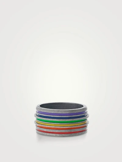 Acies Special Edition Recycled Silver Pride Ring