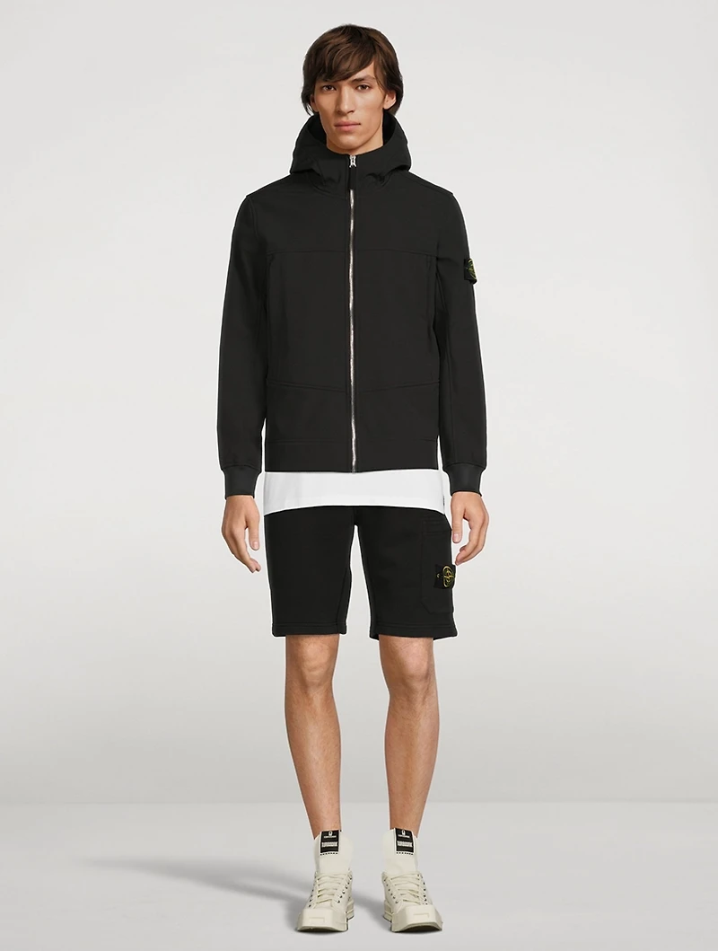 Brushed Cotton Fleece Bermuda Shorts