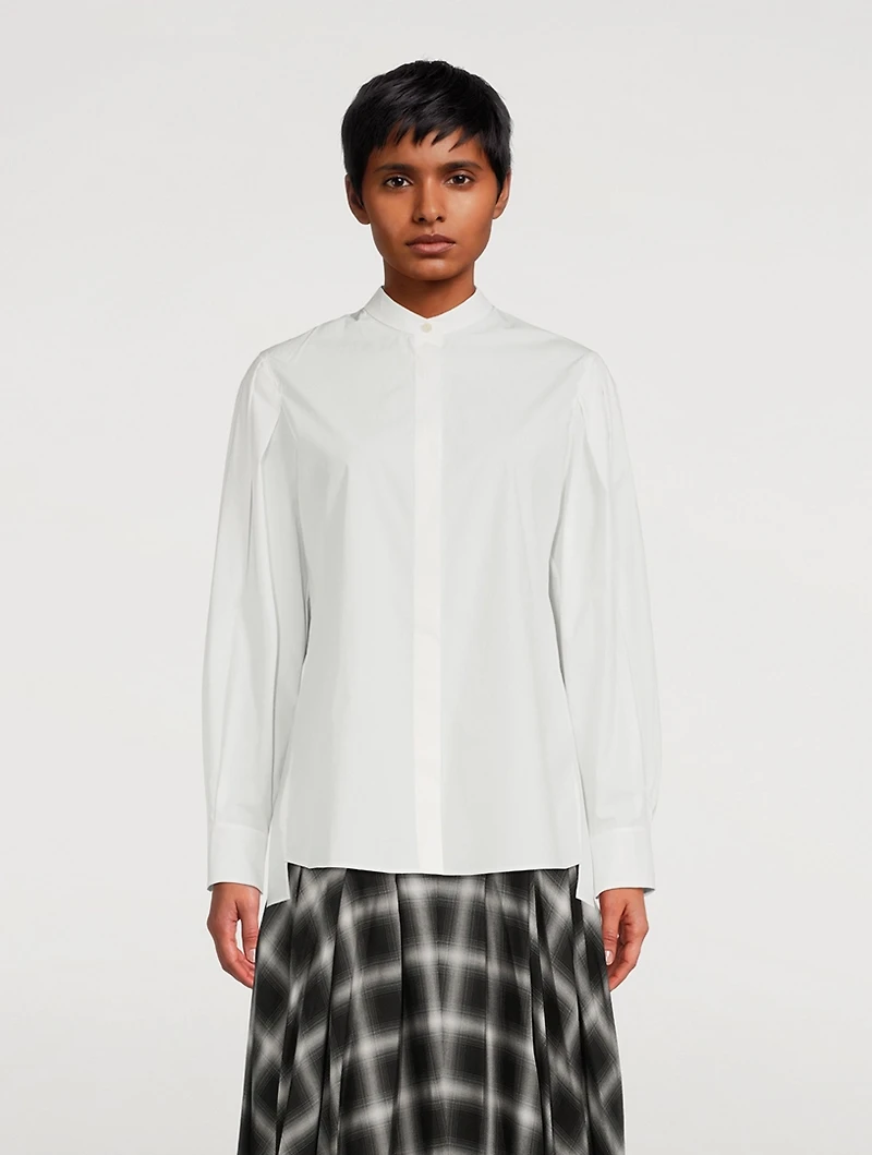 Puff-Sleeve Cotton Shirt