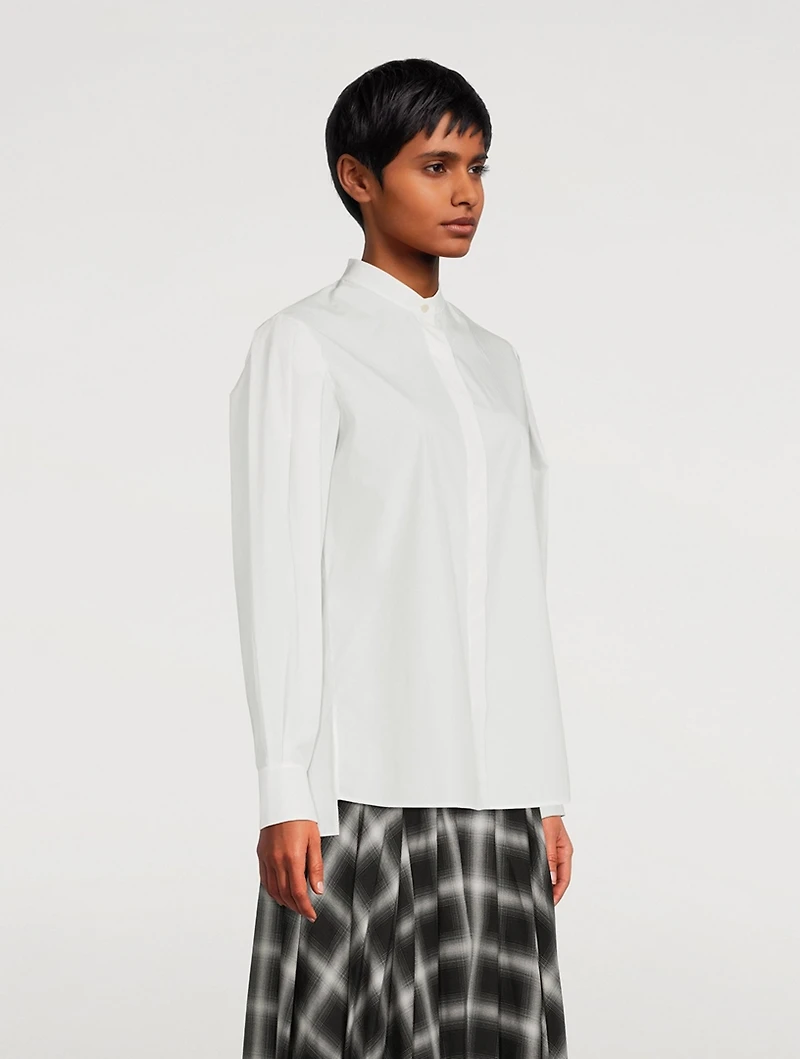 Puff-Sleeve Cotton Shirt