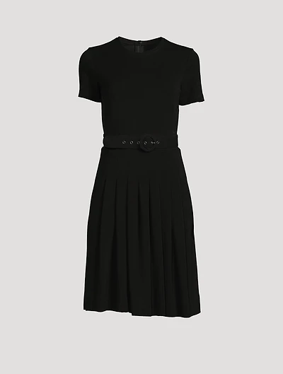 Belted Jersey Midi Dress