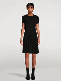 Belted Jersey Midi Dress
