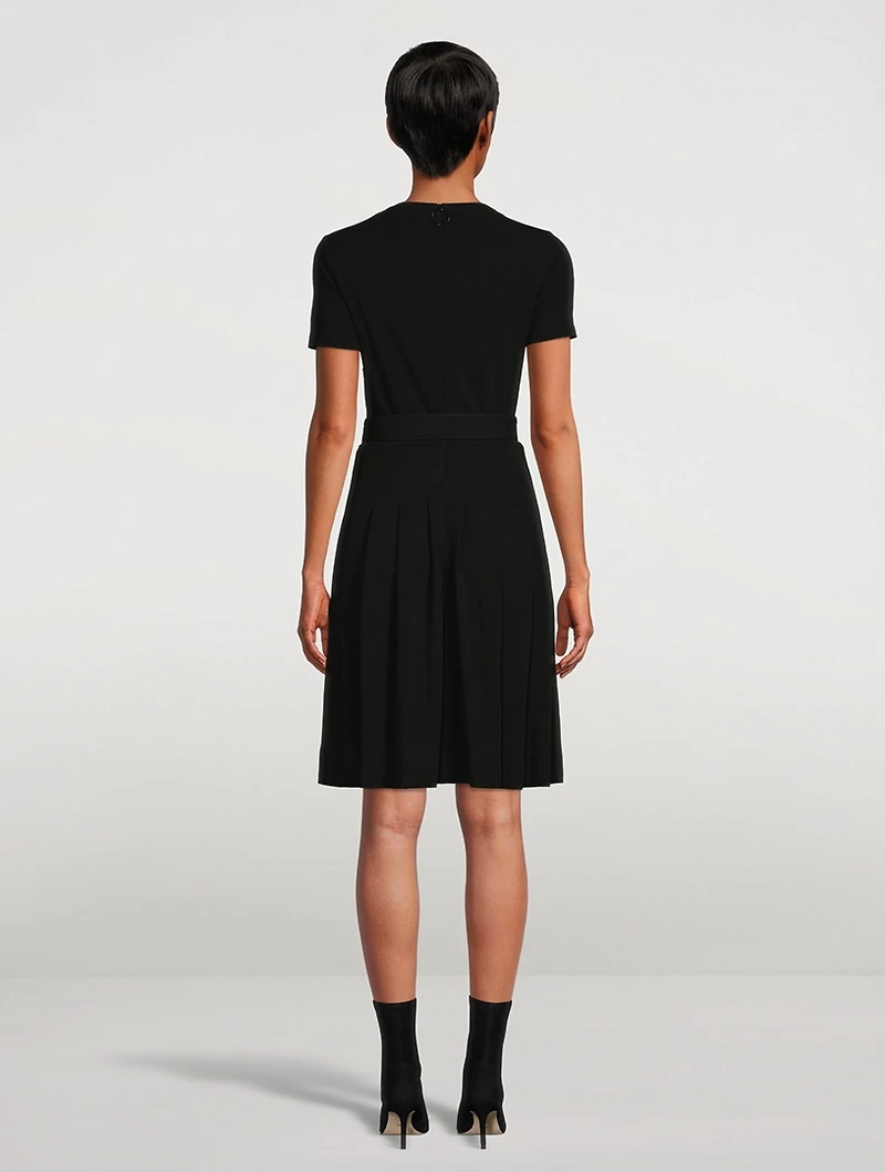 Belted Jersey Midi Dress