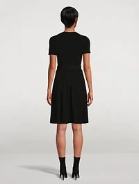 Belted Jersey Midi Dress