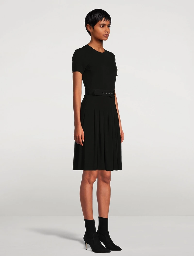 Belted Jersey Midi Dress
