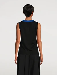 Colourblock Merino Wool Sleeveless Sweater