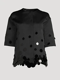 Techno Taffeta Jacket with Paillettes