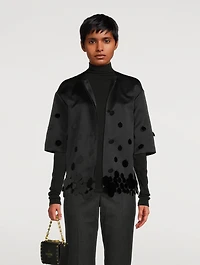 Techno Taffeta Jacket with Paillettes