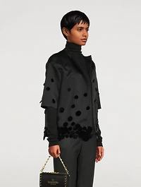Techno Taffeta Jacket with Paillettes
