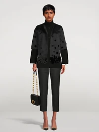 Techno Taffeta Jacket with Paillettes