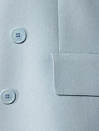 Double-Breasted Crepe Blazer