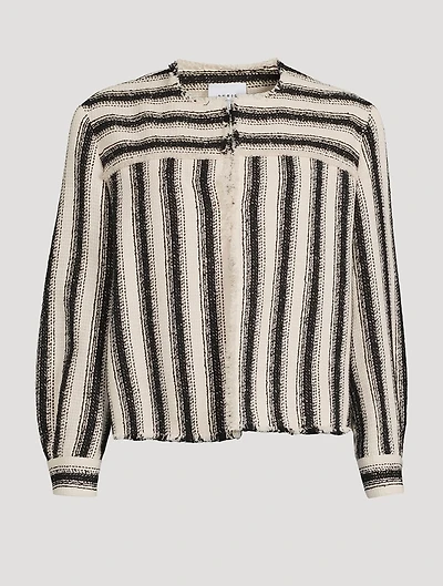 Tweed Jacket Stripe Print