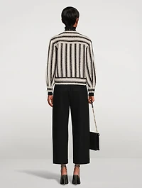 Tweed Jacket Stripe Print