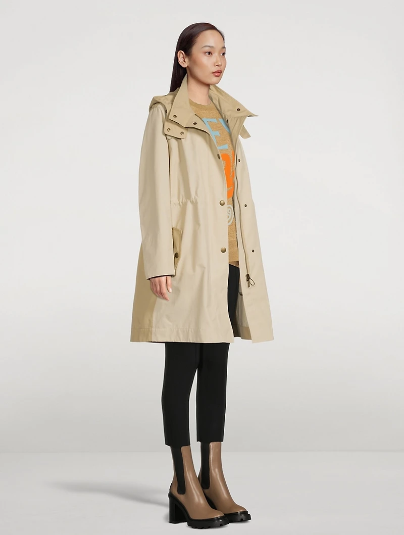 Cotton Techno Trench Coat
