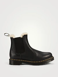 2976 Leonore Leather Chelsea Boots With Faux Fur Lining