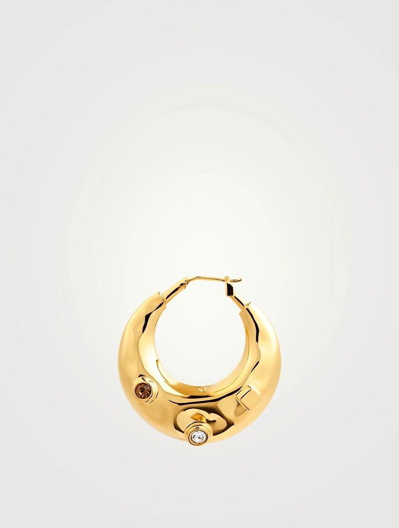 Hoop Earrings With Crystals
