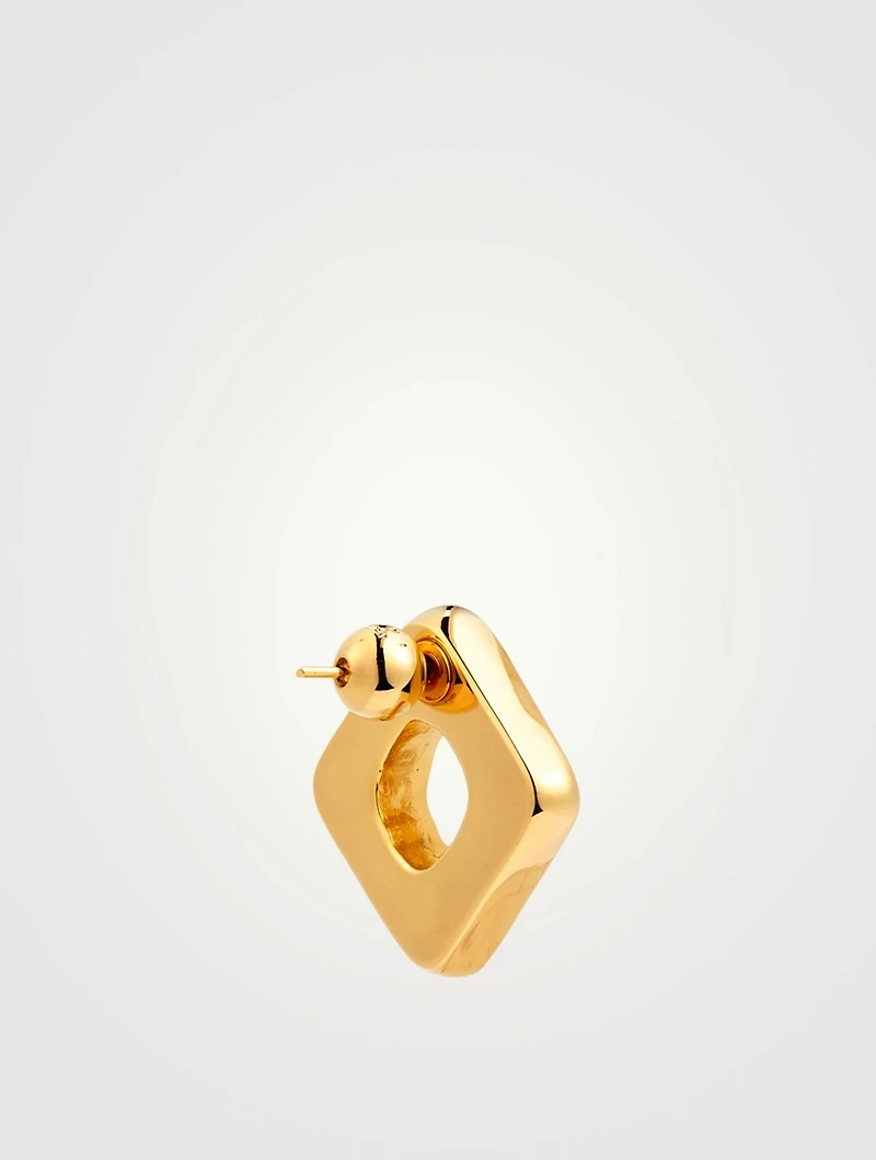 Square Earrings With Crystal