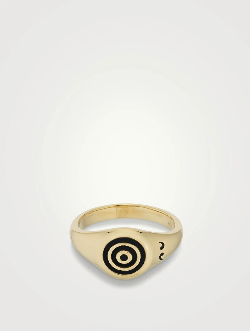 Acies 18K Gold Ipnotic Signet Ring