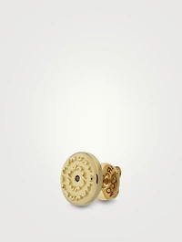 Icon 18K Gold Stud Mono Earring With Black Diamond