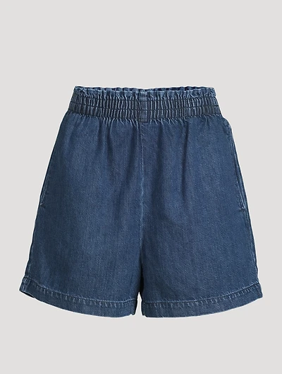 Angel Wide-Leg Denim Shorts