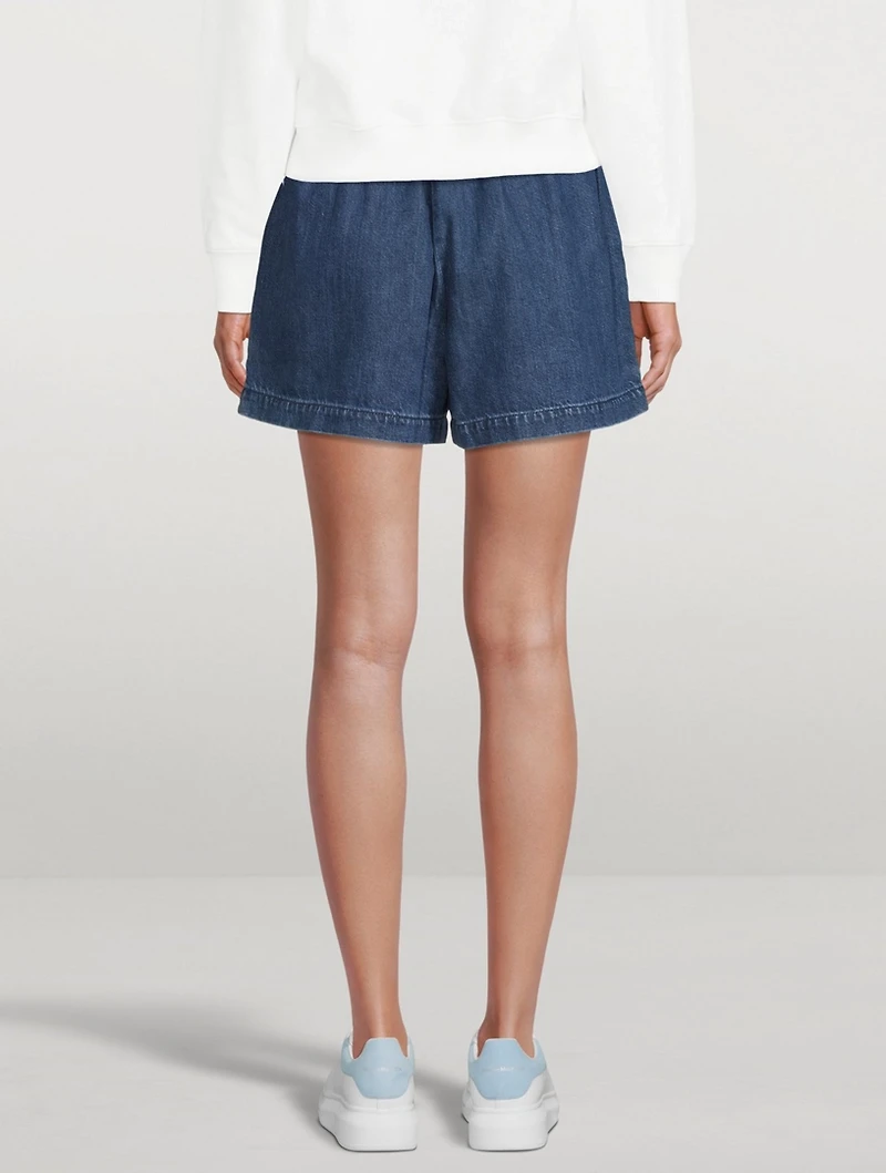 Angel Wide-Leg Denim Shorts