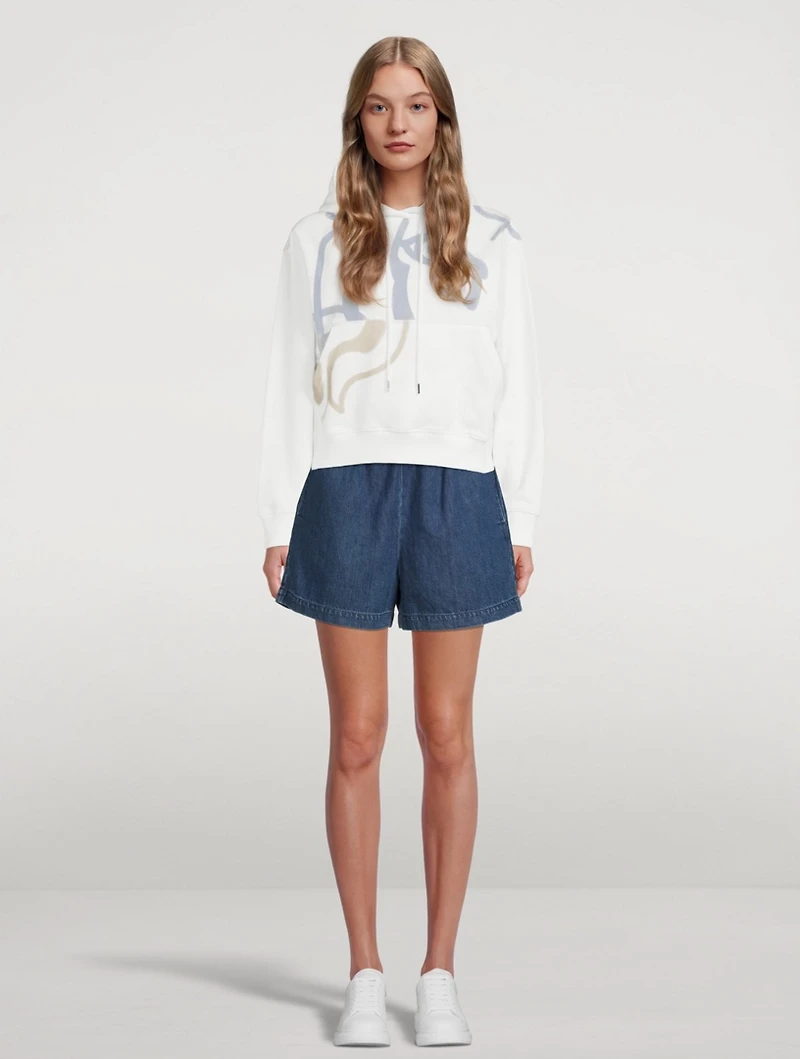 Angel Wide-Leg Denim Shorts