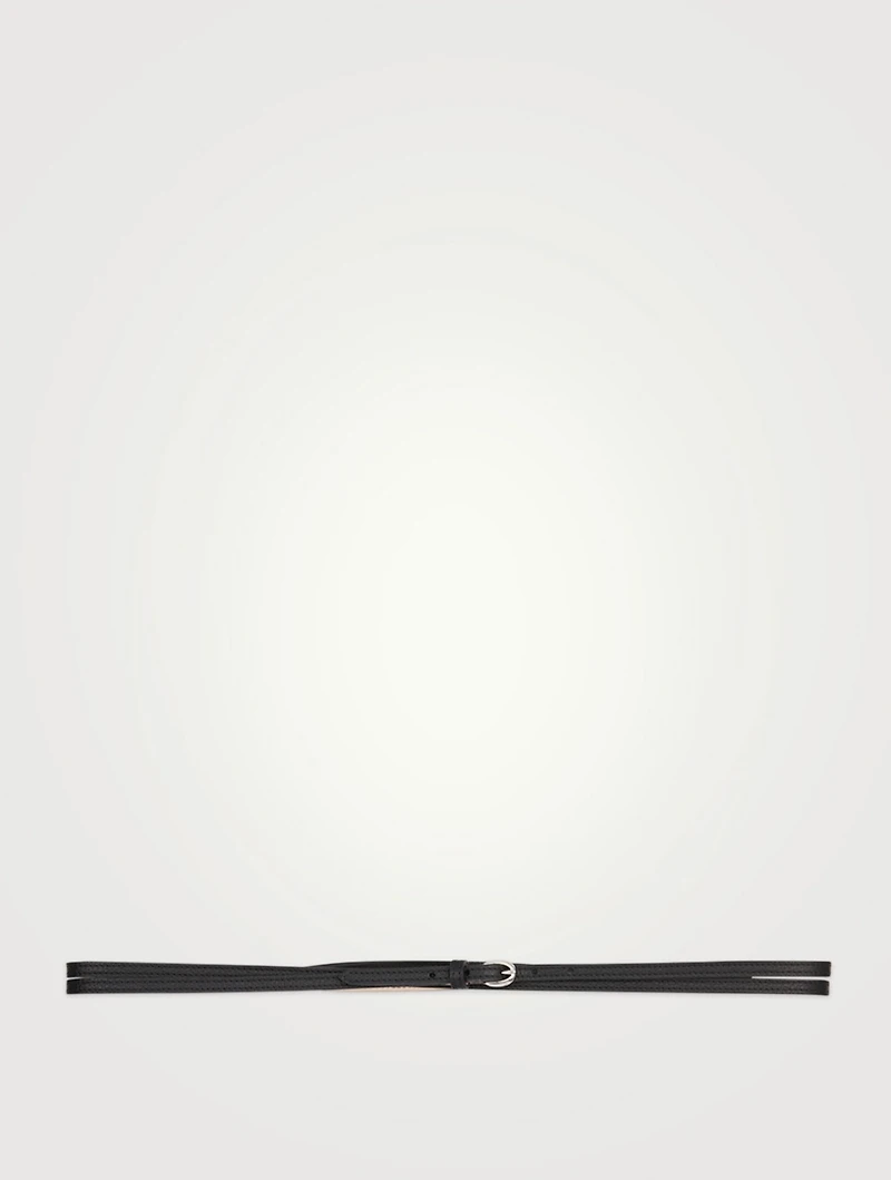 La Malicieuse Leather Double Tour Belt
