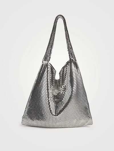 Metallic Mesh Hobo Bag