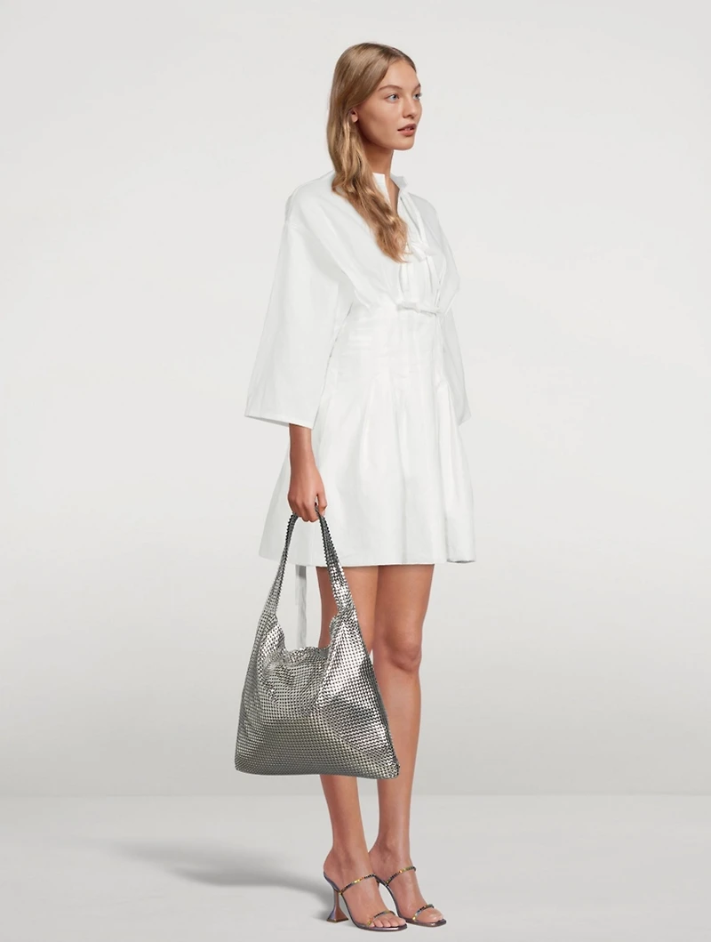 Metallic Mesh Hobo Bag