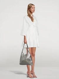 Metallic Mesh Hobo Bag