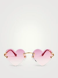 VF Heart Decor 24K Gold Heart Sunglasses
