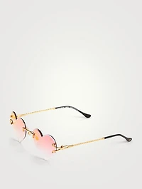 VF Heart Decor 24K Gold Heart Sunglasses
