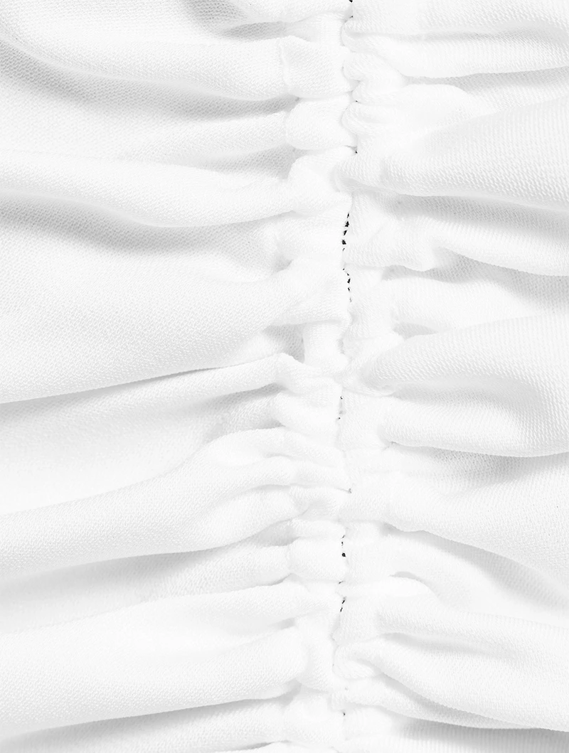 Ruched Disconnect Long Shirt Dress