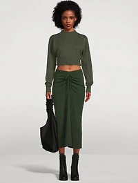Wool And Cashmere Oversized Crop Top