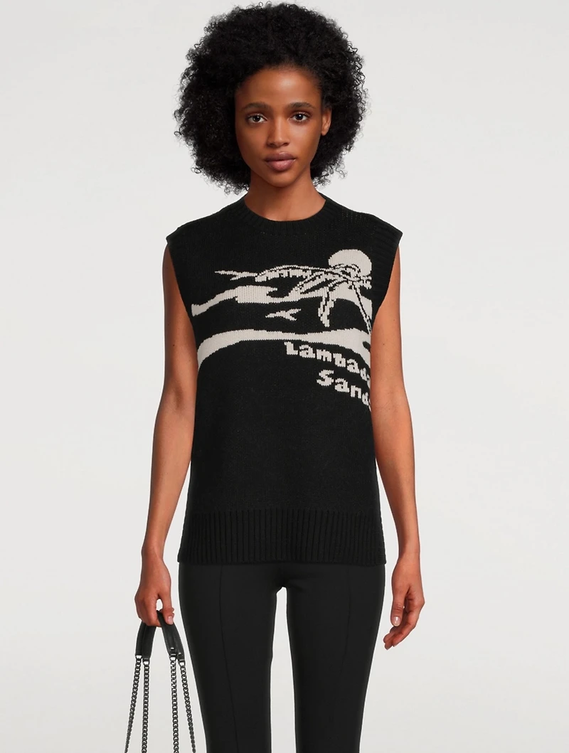 Lambada Sands Wool And Cashmere Sleeveless Top