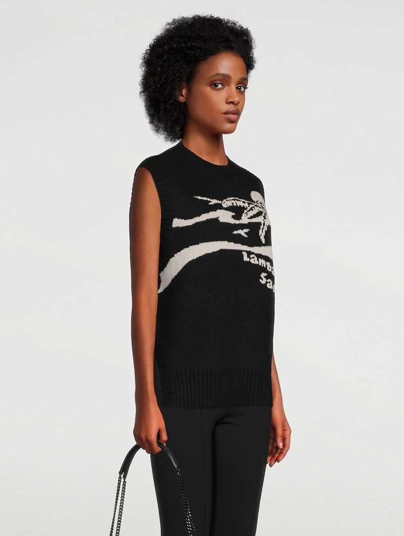 Lambada Sands Wool And Cashmere Sleeveless Top