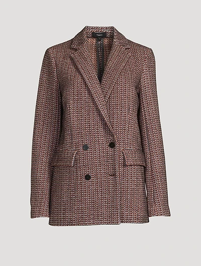 Piazza Wool Blazer Plaid Print