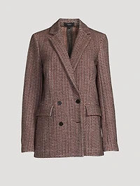 Piazza Wool Blazer Plaid Print