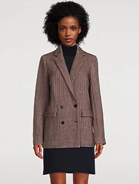 Piazza Wool Blazer Plaid Print