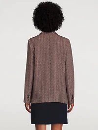 Piazza Wool Blazer Plaid Print