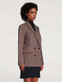 Piazza Wool Blazer Plaid Print