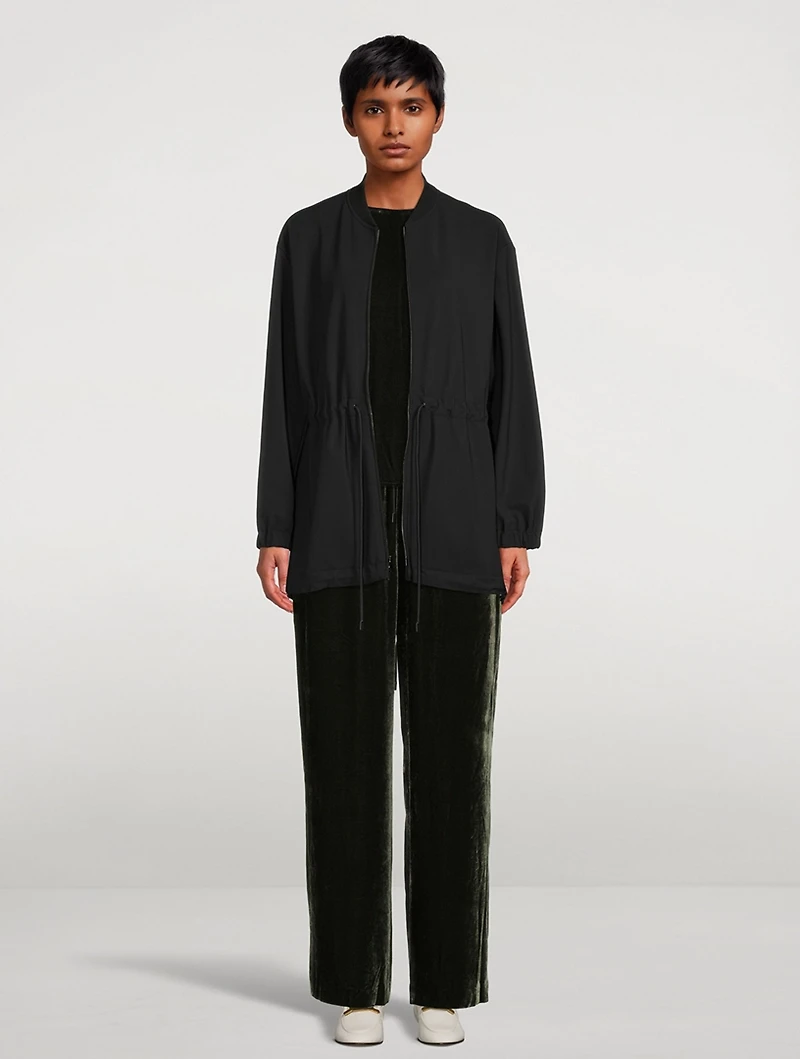 Velvet Wide-Leg Pants
