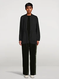 Velvet Wide-Leg Pants