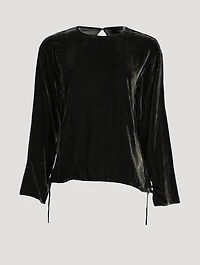 Velvet Drawstring Top