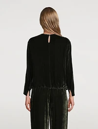 Velvet Drawstring Top