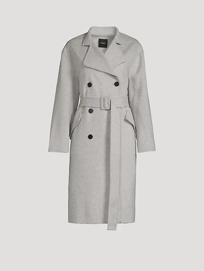 Wool And Cashmere Double-Breasted Coat