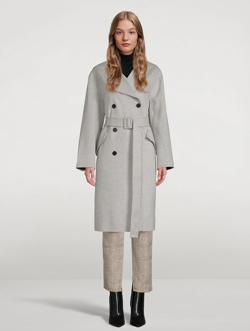 Wool And Cashmere Double-Breasted Coat