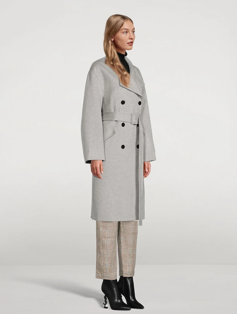Wool And Cashmere Double-Breasted Coat