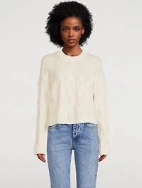 Cable-Knit Crop Sweater